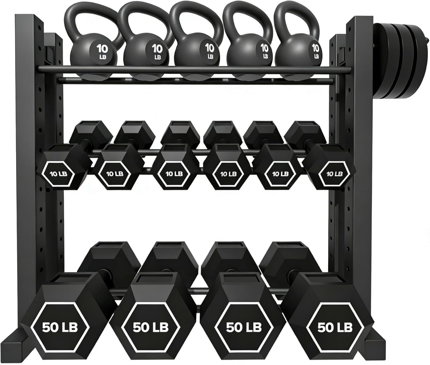 Home Gym Dumbbells - Suporte para Halteres de 3 Níveis,