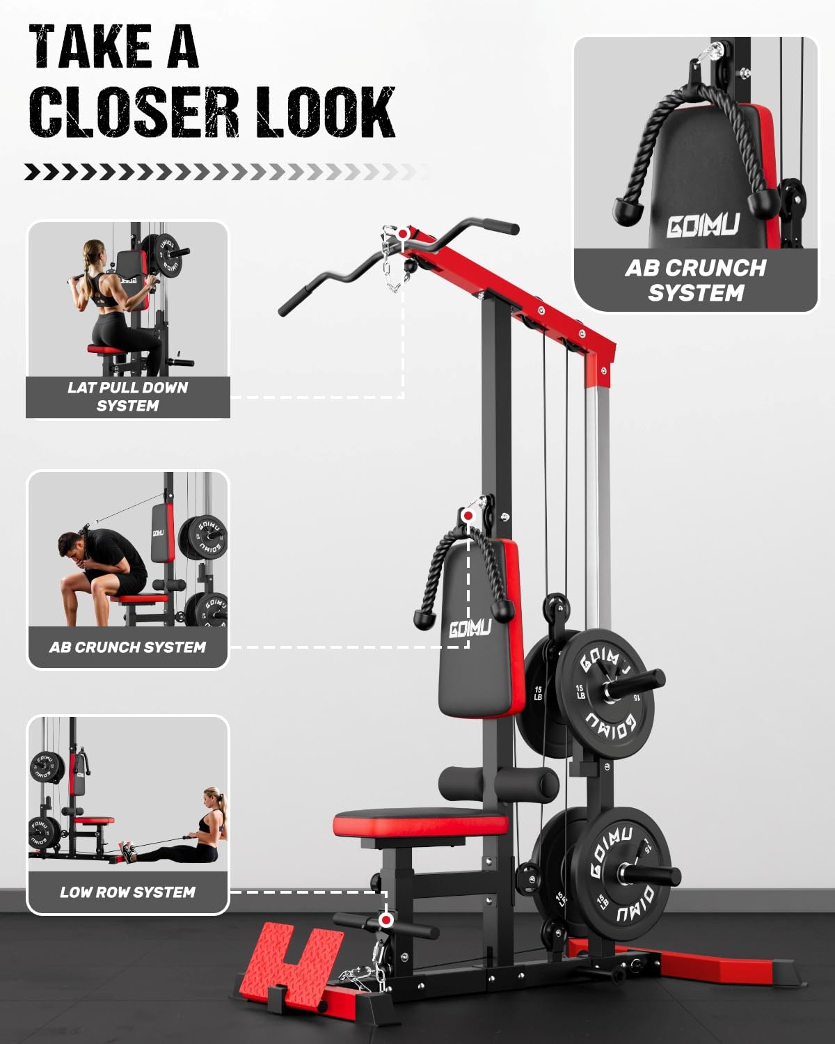 Máquina de Cabo para Puxada LA - Home Gym Lat Pulldown Machine avaliação e preço
