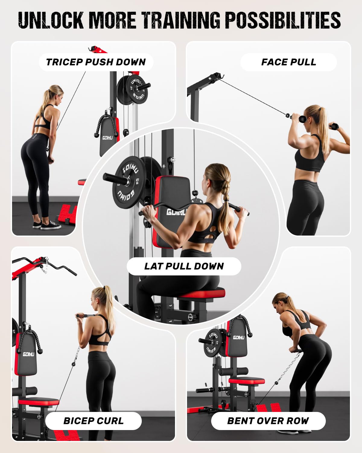 Máquina de Cabo para Puxada LA - Home Gym Lat Pulldown Machine avaliação e preço