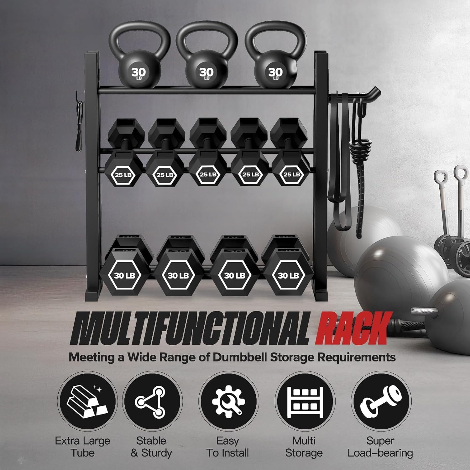 Suporte para Halteres de 3 Nív - Home Gym Dumbbells avaliação e preço