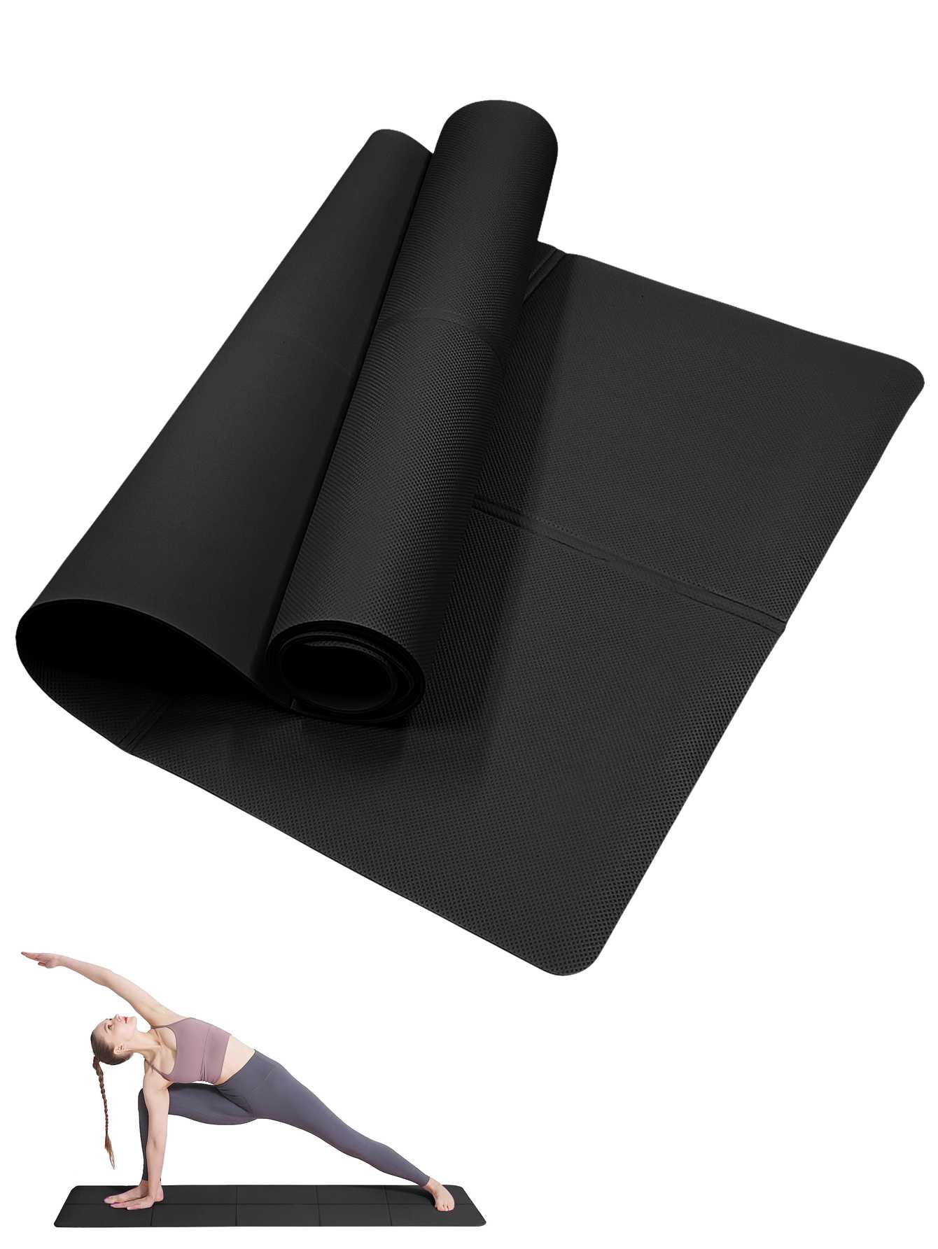 Tapete de yoga dobrável preto  - Home Gym Floor avaliação e preço