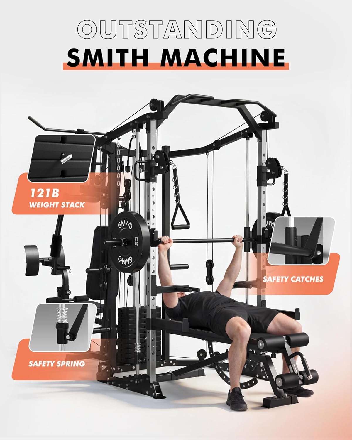 Máquina SmithΔ de Estação Dupl - Home Gym All In One avaliação e preço