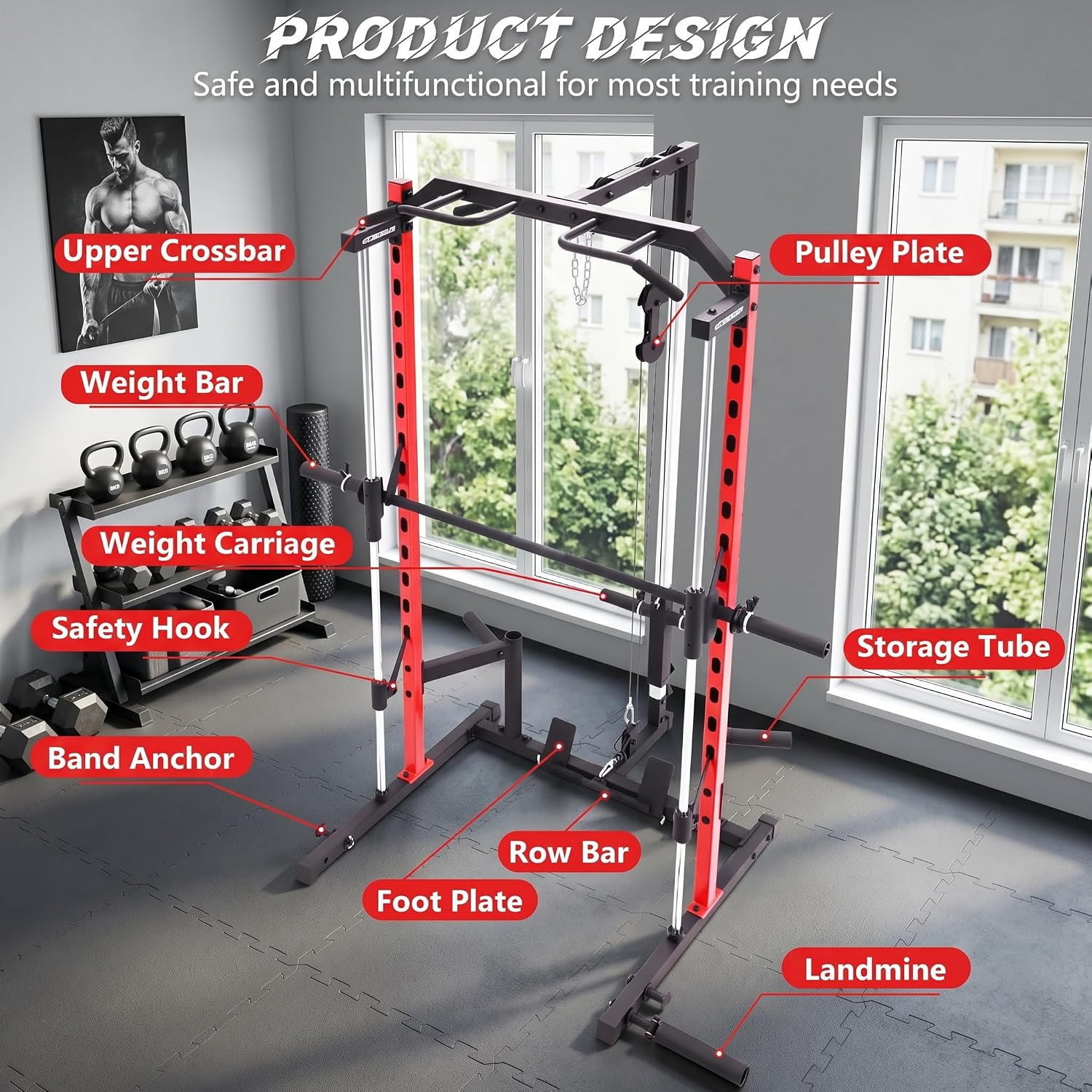 Máquina Smith Multifuncional c - Home Gym Lat Pulldown Machine avaliação e preço