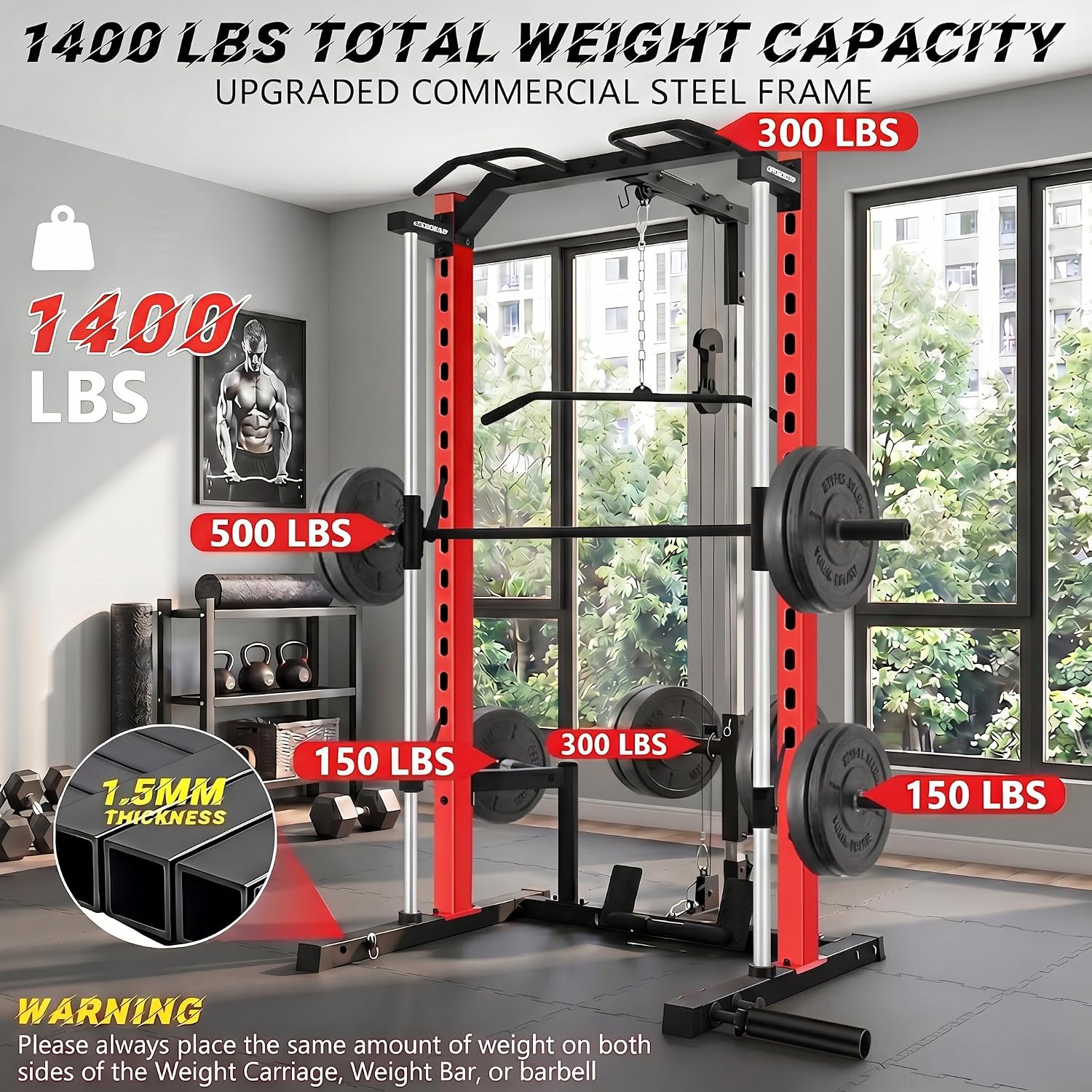 Máquina Smith Multifuncional c - Home Gym Lat Pulldown Machine avaliação e preço